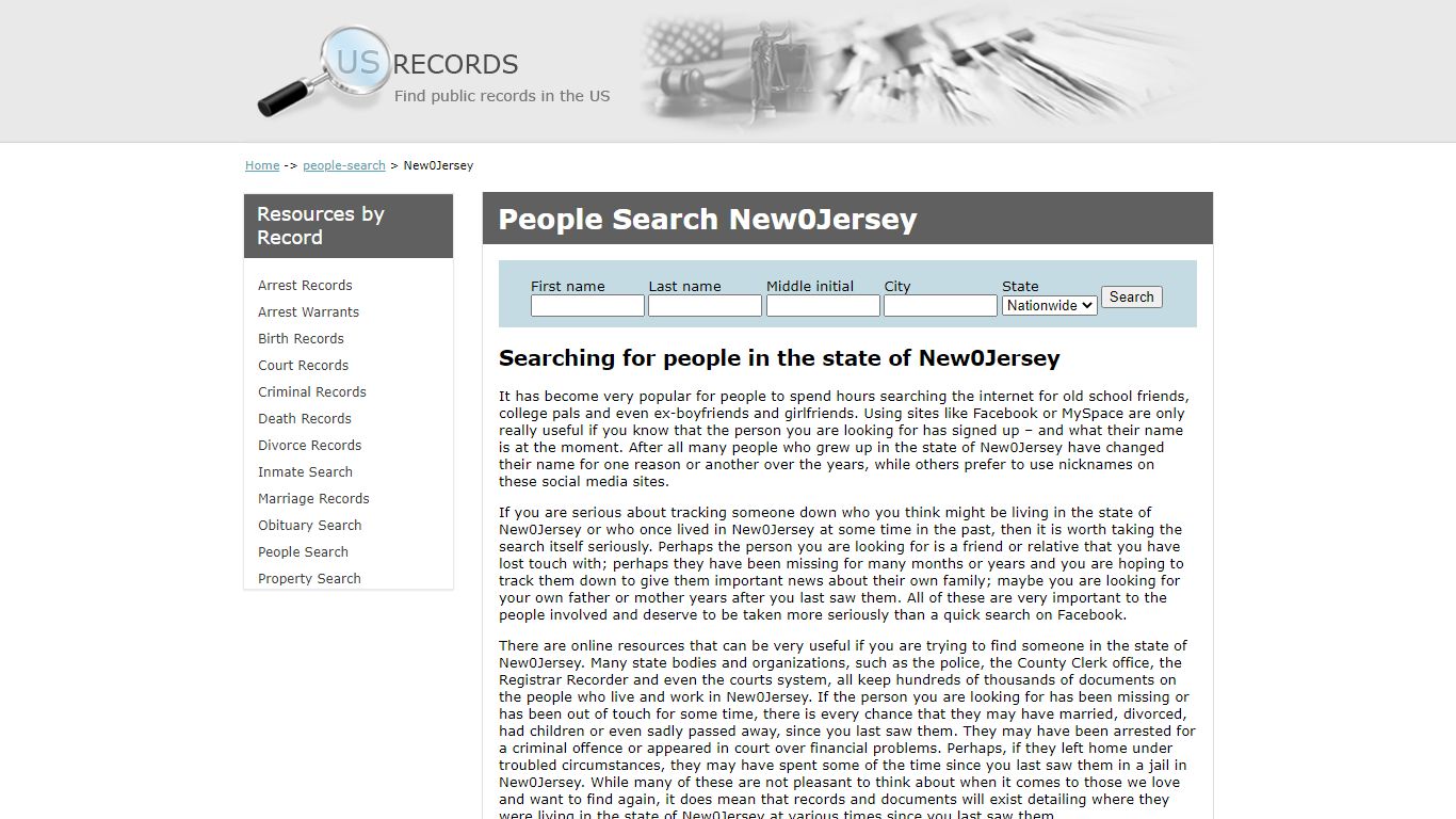 People Search New Jersey | US Records